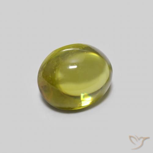 Esfena Verde amarelado Natural 0.73ct, oval, Transparente