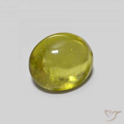 Esfena Verde amarelado Natural 1.40ct, oval, Transparente