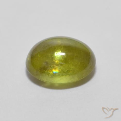 Esfena Verde médio Natural 1.17ct, oval, Transparente