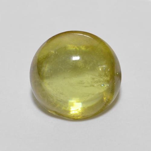 Esfena Verde Terroso Quente Natural 1.63ct, oval, Transparente