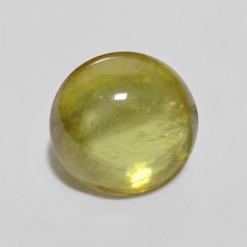 Esfena Verde Terroso Quente Natural 1.63ct, oval, Transparente