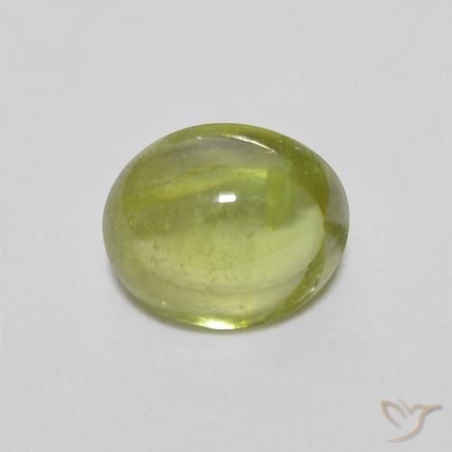 1.12ct Natural Verde oliva Esfena, oval, Transparente