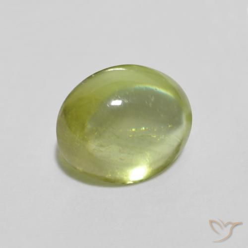 Esfena Verde Floresta Quente Natural 1.07ct, oval, Transparente