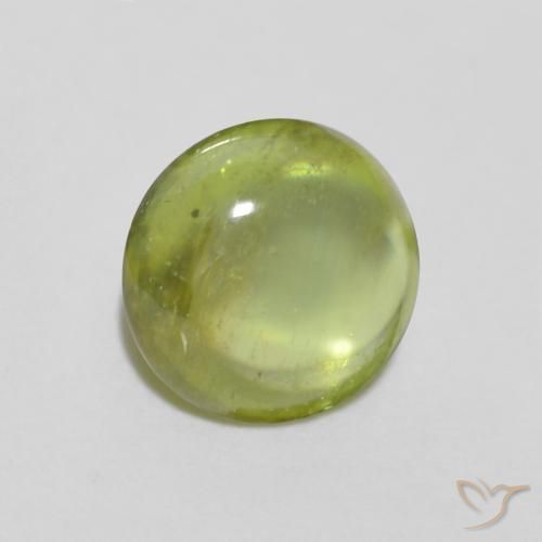 Esfena Verde oliva Natural 1.16ct, oval, Transparente