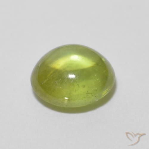 Esfena Verde oliva Natural 1.16ct, oval, Transparente