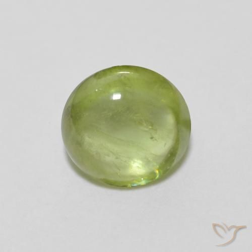 0.95ct Natural Verde médio Esfena, oval, Transparente