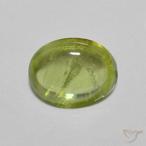 1.28ct Natural Verde oliva Esfena, oval, Transparente