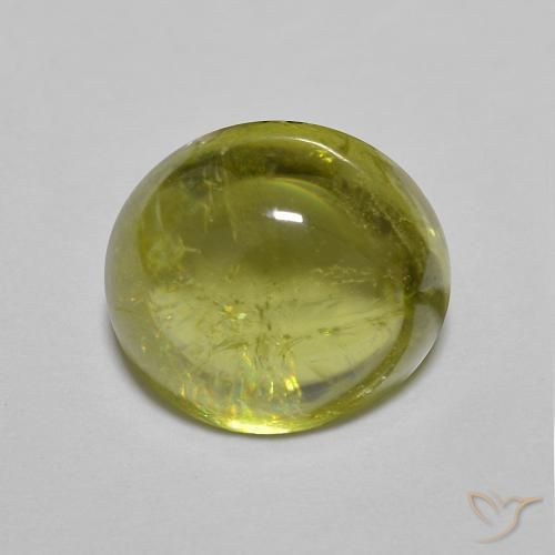 2.65ct Natural Verde médio Esfena, oval, Transparente