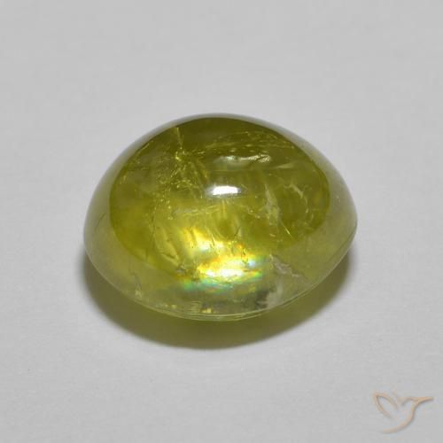 Esfena Verde médio Natural 2.65ct, oval, Transparente