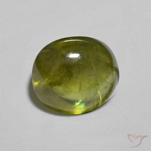 Esfena Verde médio Natural 2.17ct, oval, Transparente