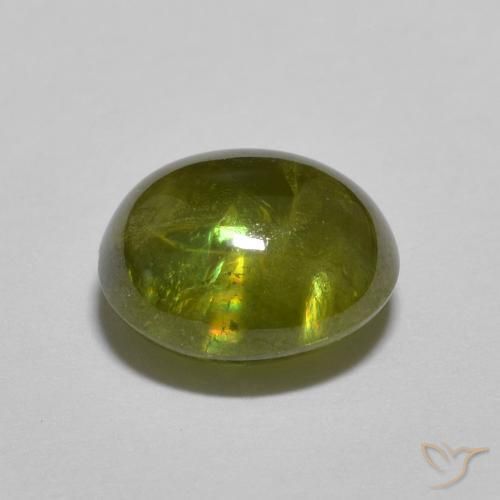 Esfena Verde médio Natural 2.17ct, oval, Transparente