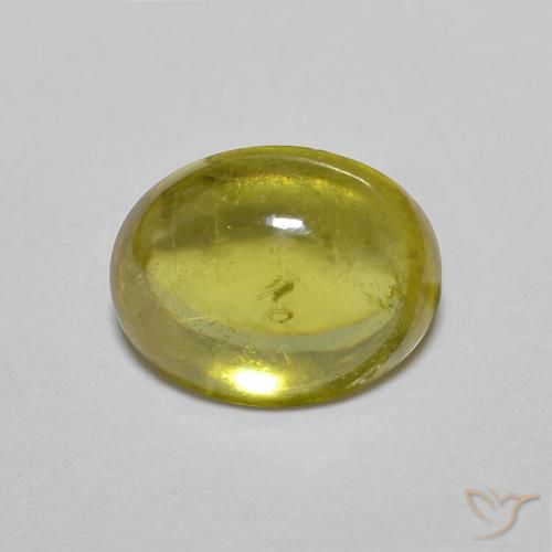 1.62ct Natural Verde amarelado Esfena, oval, Transparente