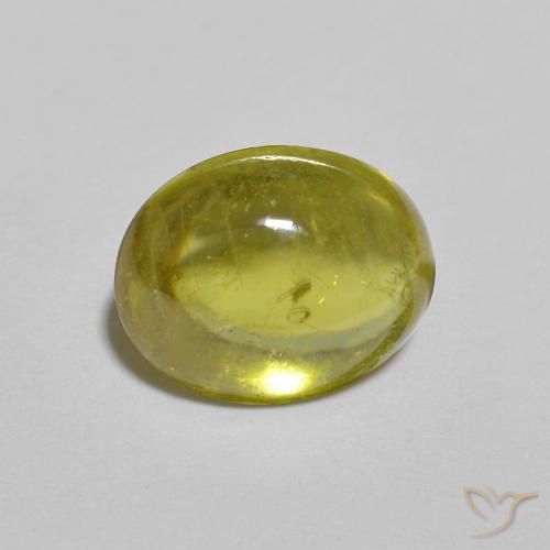 Esfena Verde amarelado Natural 1.62ct, oval, Transparente