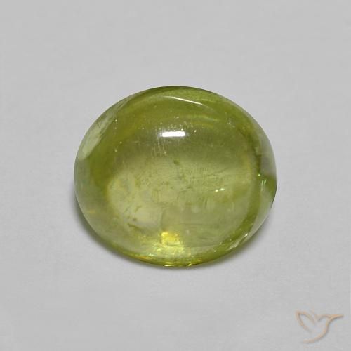 1.41ct Natural Verde oliva Esfena, oval, Transparente