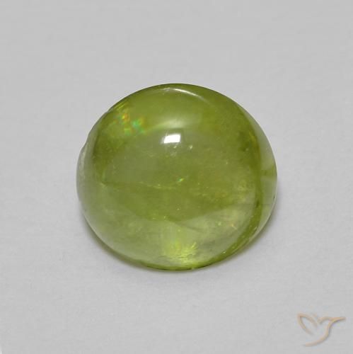 Esfena Luz verde Natural 1.52ct, Corte Oval, Transparente