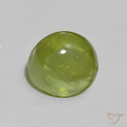 Esfena Luz verde Natural 1.52ct, Corte Oval, Transparente
