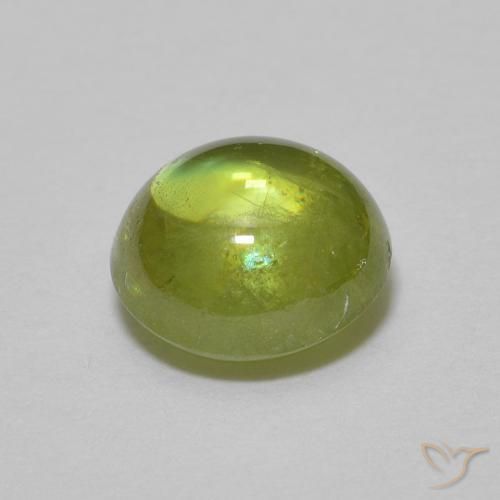 Esfena Luz verde Natural 1.52ct, Corte Oval, Transparente