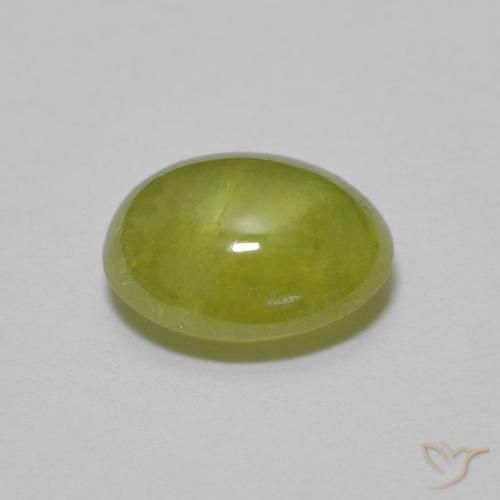 Esfena Verde oliva Natural 2.03ct, oval, Transparente