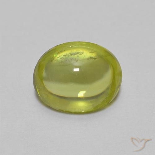 1.01ct Natural Verde Terroso Quente Esfena, oval, Transparente