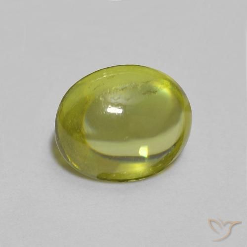 Esfena Verde Terroso Quente Natural 1.01ct, oval, Transparente