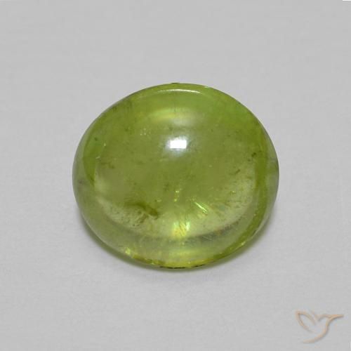 1.26ct Natural Verde oliva Esfena, oval, Transparente