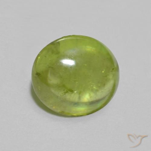 Esfena Verde oliva Natural 1.26ct, oval, Transparente