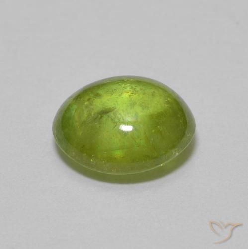 Esfena Verde oliva Natural 1.26ct, oval, Transparente