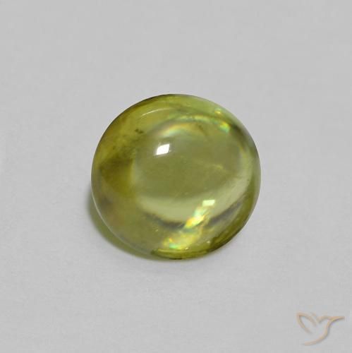 Esfena Verde Floresta Quente Natural 0.94ct, oval, Transparente