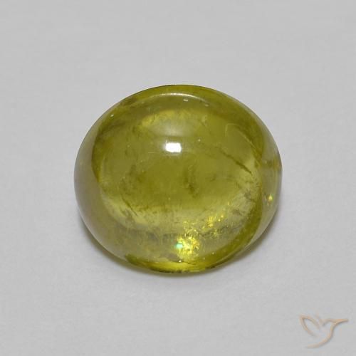 1.45ct Natural Verde médio Esfena, oval, Transparente