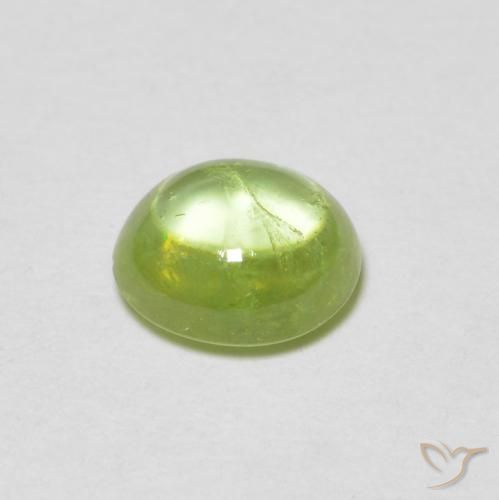 Esfena Verde Vivo Claro Natural 0.86ct, oval, Transparente