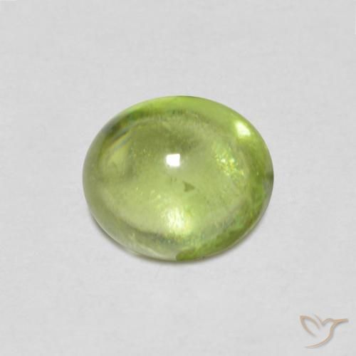 0.84ct Natural Luz verde Esfena, oval, Transparente