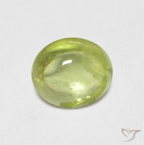 0.85ct Natural Luz amarela Esfena, oval, Transparente