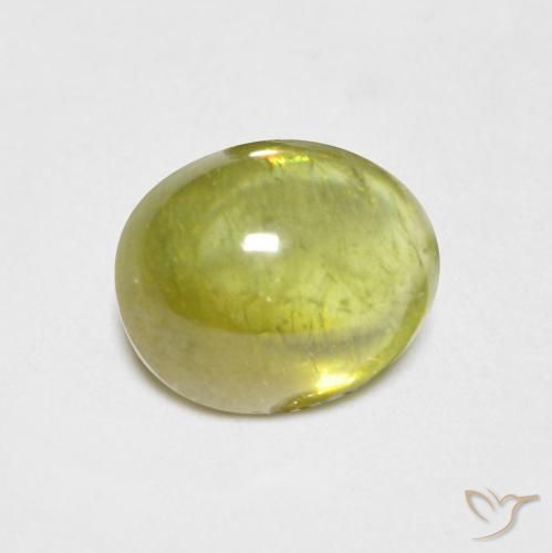 Esfena Amarelo Esverdeado Claro Natural 1.30ct, oval, Transparente
