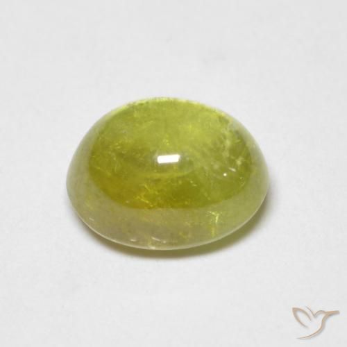 Esfena Amarelo Esverdeado Claro Natural 1.30ct, oval, Transparente