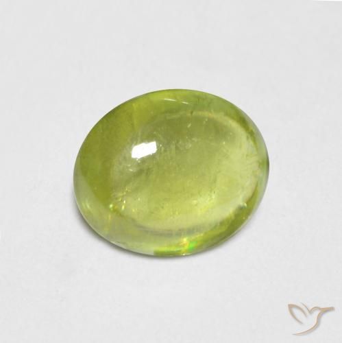 0.91ct Natural Limão amarelo Esfena, oval, Transparente