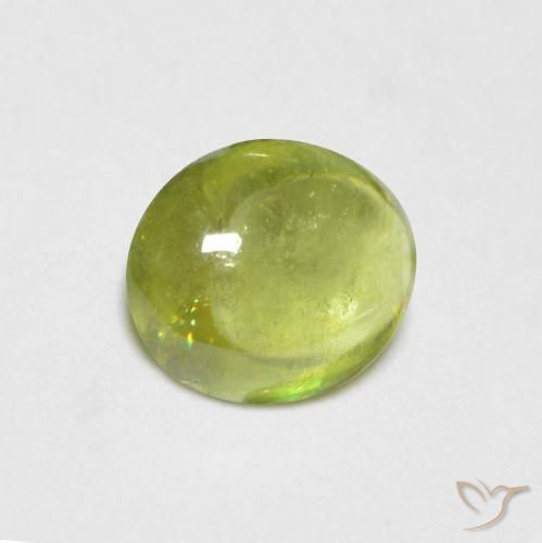 Esfena Limão amarelo Natural 0.91ct, oval, Transparente