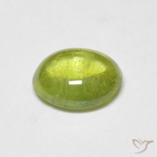 Esfena Limão amarelo Natural 0.91ct, oval, Transparente