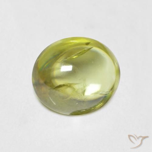 Esfena Limão amarelo Natural 1.12ct, oval, Transparente