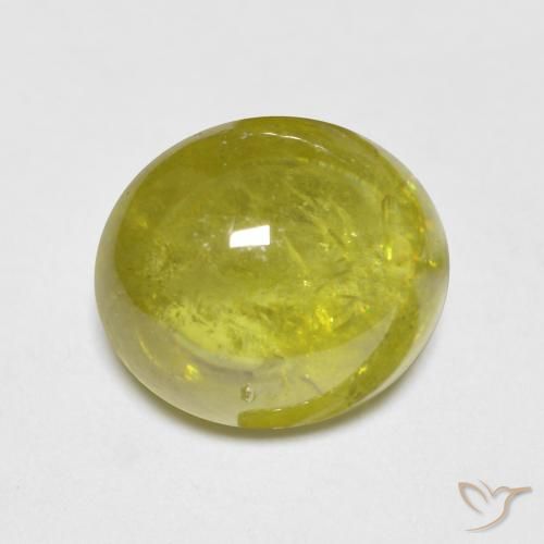 2.89ct Natural Amarelo Abacaxi Esfena, oval, Transparente