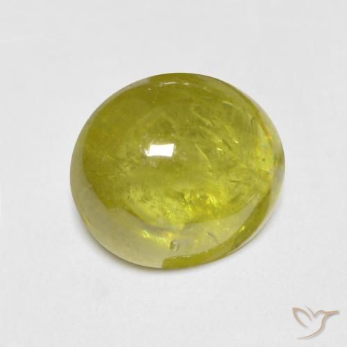 Esfena Amarelo Abacaxi Natural 2.89ct, oval, Transparente