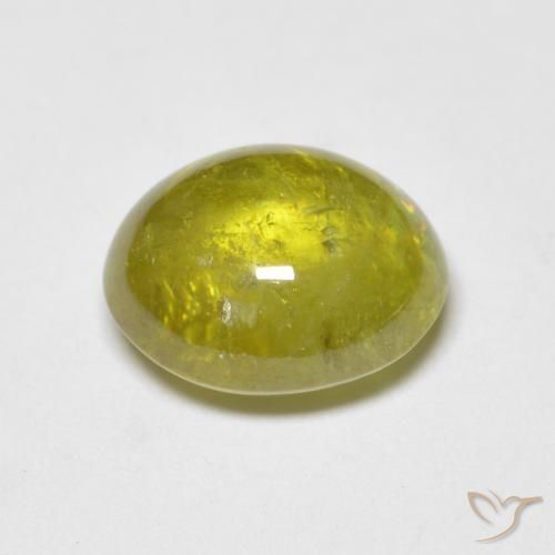 Esfena Amarelo Abacaxi Natural 2.89ct, oval, Transparente