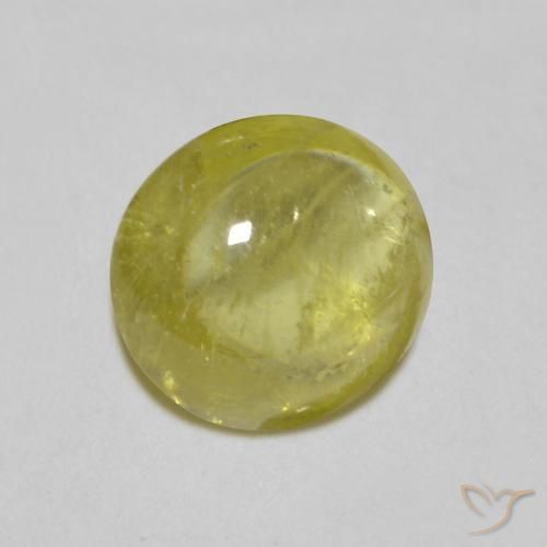 Esfena Dourado Verde Marrom Natural 1.25ct, oval, Transparente