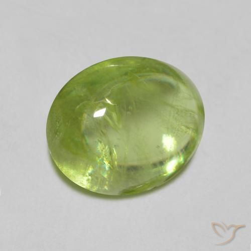 Esfena Verde Vivo Claro Natural 1.35ct, oval, Transparente