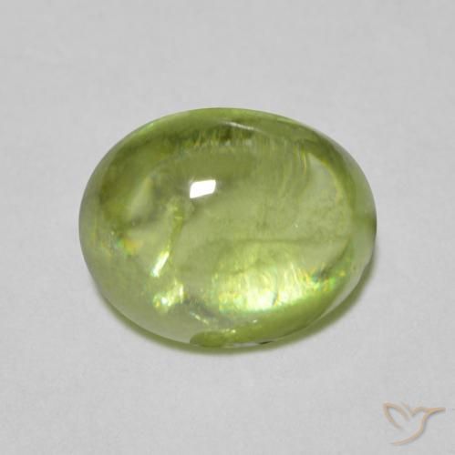 1.30ct Natural Verde Vivo Claro Esfena, oval, Transparente