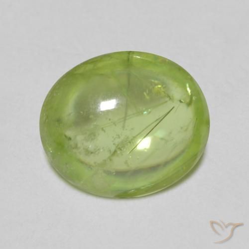 Esfena Verde Vivo Claro Natural 1.34ct, oval, Transparente