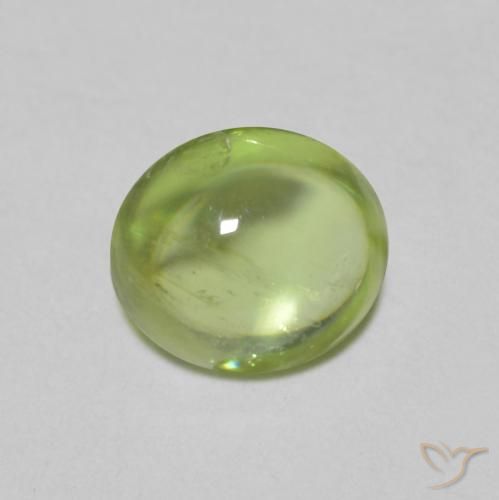 0.90ct Natural Verde Vivo Claro Esfena, oval, Transparente