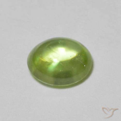 Esfena Verde Vivo Claro Natural 0.90ct, oval, Transparente