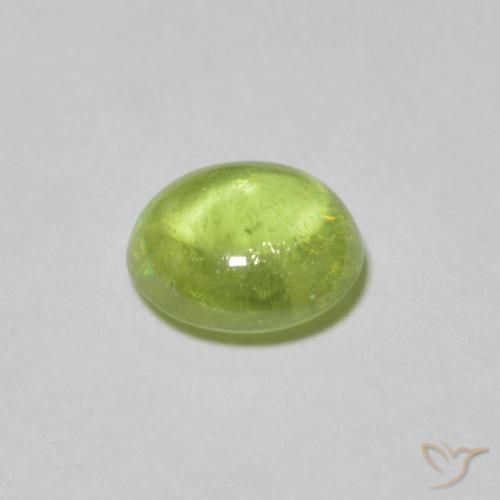 Esfena Verde Vivo Claro Natural 1.08ct, oval, Transparente