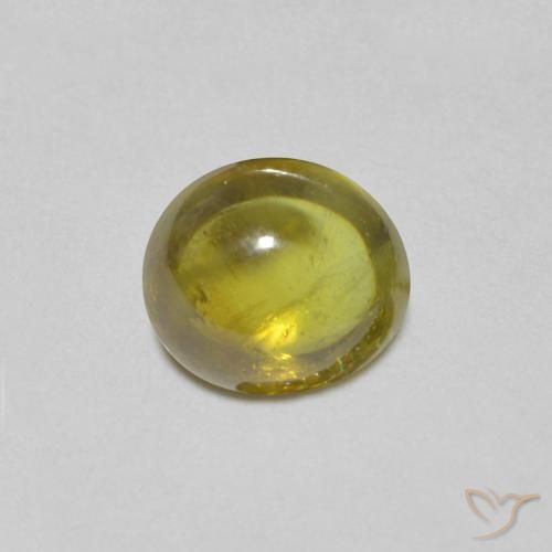 1.13ct Natural verde quente Esfena, oval, Transparente