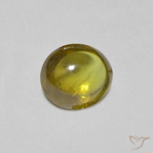 Esfena verde quente Natural 1.13ct, oval, Transparente